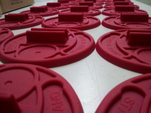 Red plastic sander