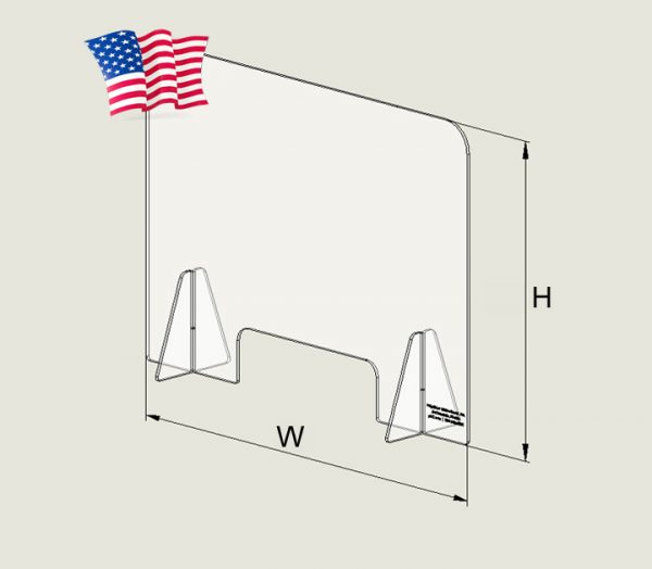Sneeze Guard 42"x22" pass-through